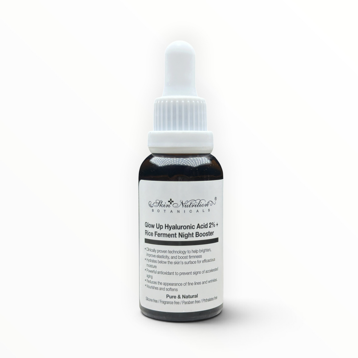 Skin Nutrition Botanicals Glow Up Hyaluronic Acid 2% + Rice Ferment Night Booster 1 fl oz bottle