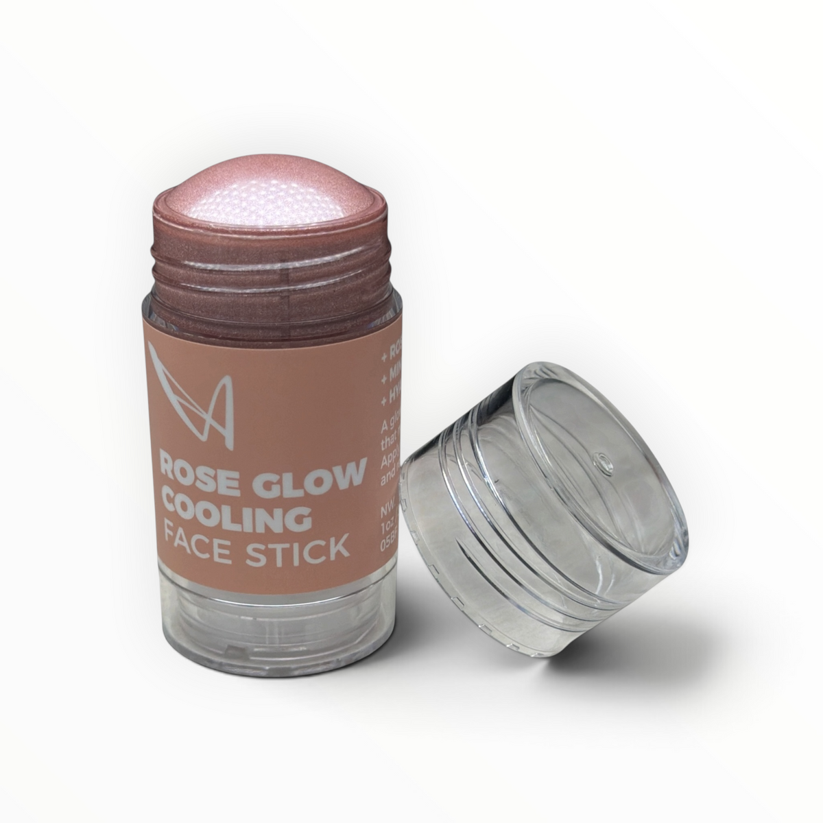 LASplash Cosmetics Rose Glow Cooling Face Stick with cap removed
