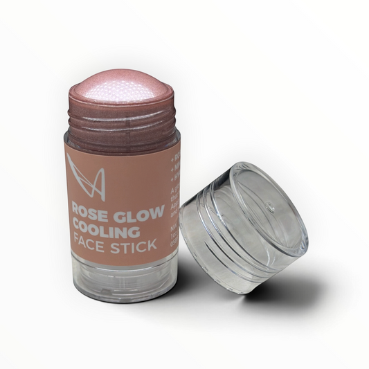 LASplash Cosmetics Rose Glow Cooling Face Stick with cap removed
