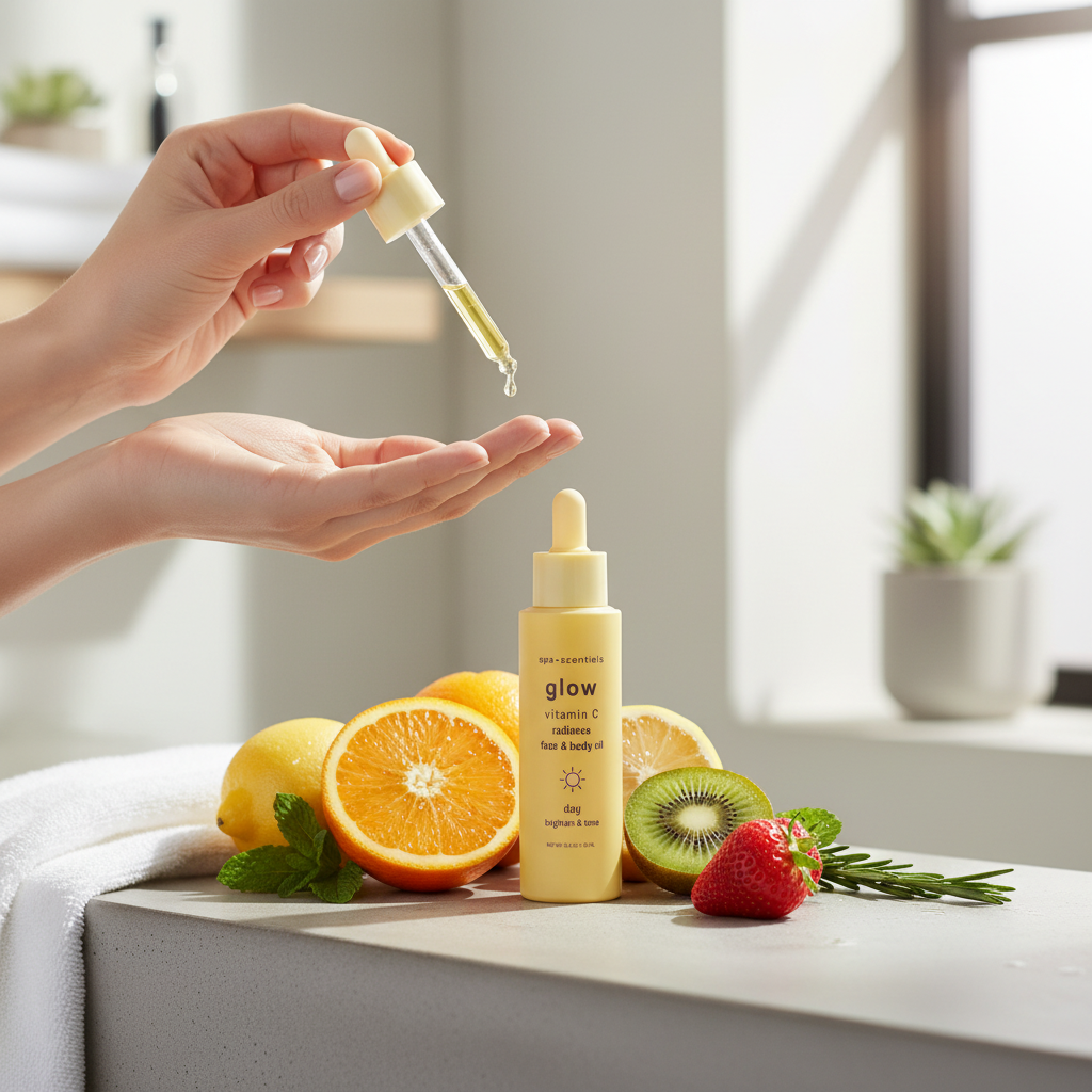 spa·scentials Glow Vitamin C Radiance Face & Body Oil 3.2 fl oz