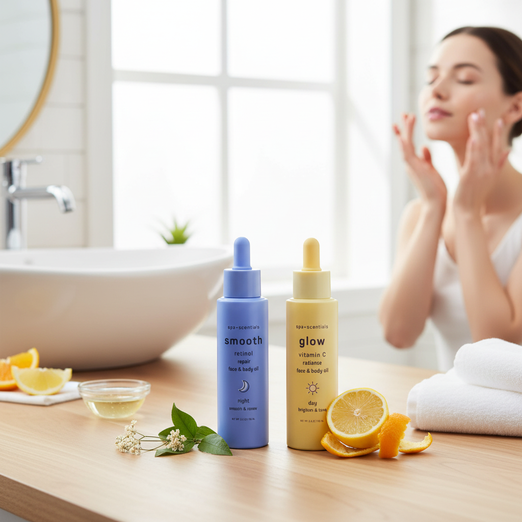spa·scentials Face & Body Oil Duo Set