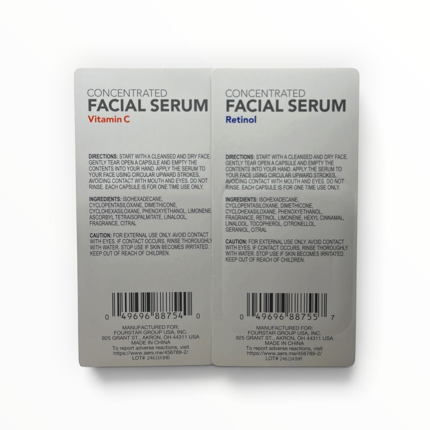 b.pure Vitamin C & Retinol Facial Serum Capsules 2-Pack