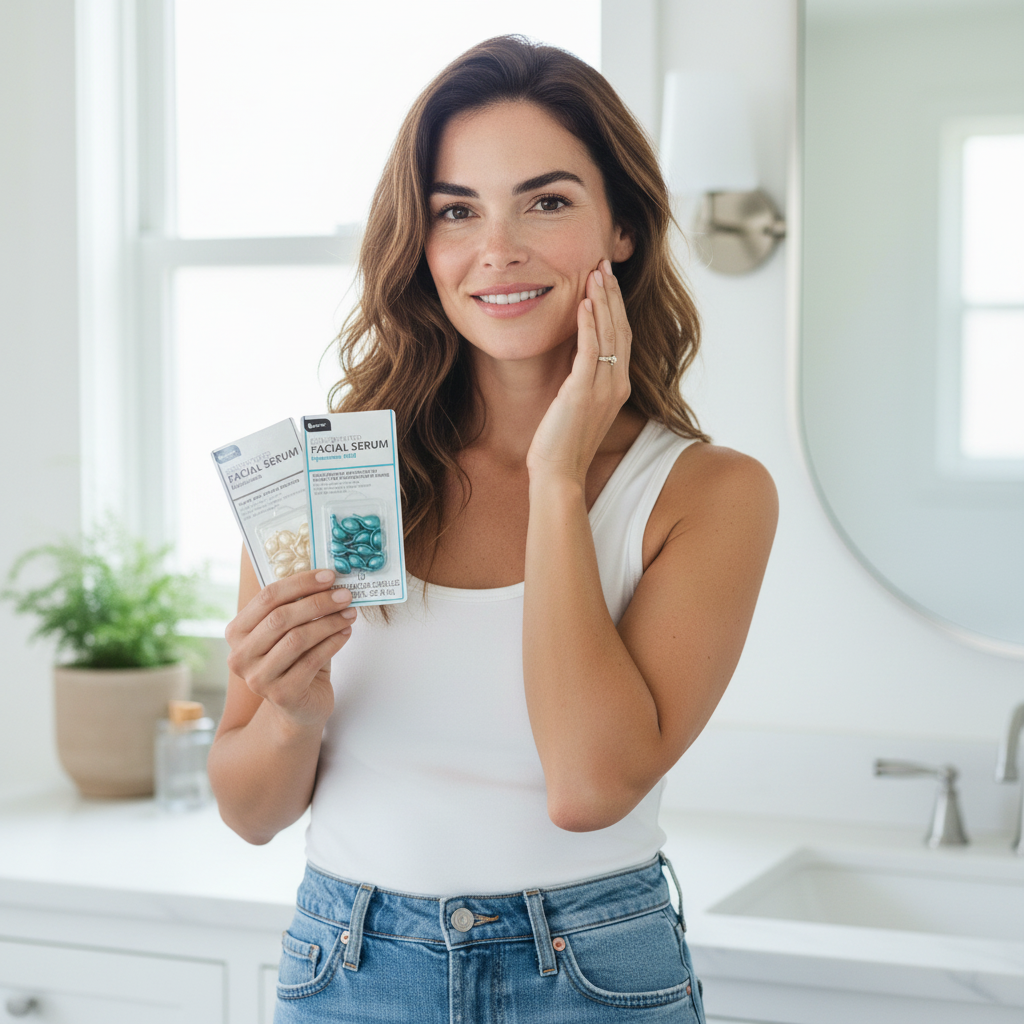 b.pure Niacinamide & Hyaluronic Acid Facial Serum Capsules 2-Pack