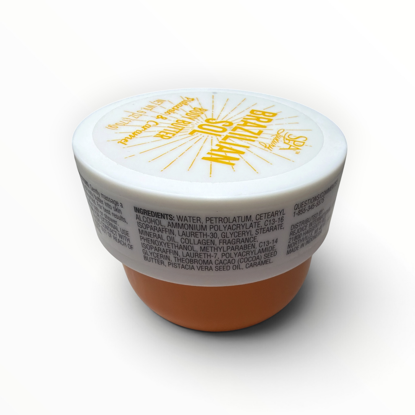 Ingredient label on SPA Luxury Brazilian Sol Body Butter