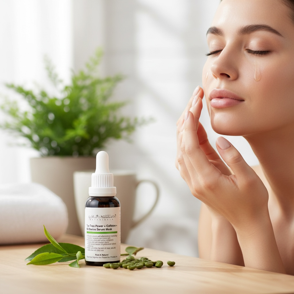 Skin Nutrition Botanicals Tea Tree Power + Caffeine + B5 Revive Serum Mask 1 fl oz