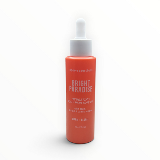 spa·scentials Bright Paradise Hydrating Body Perfume Oil 3.2 fl oz dropper bottle