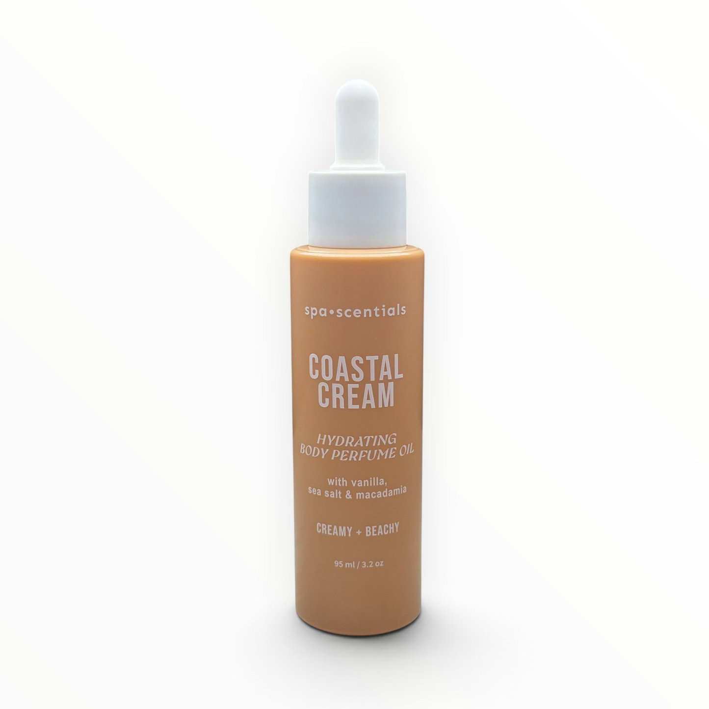 spa·scentials Coastal Cream Hydrating Body Perfume Oil 3.2 fl oz dropper bottle