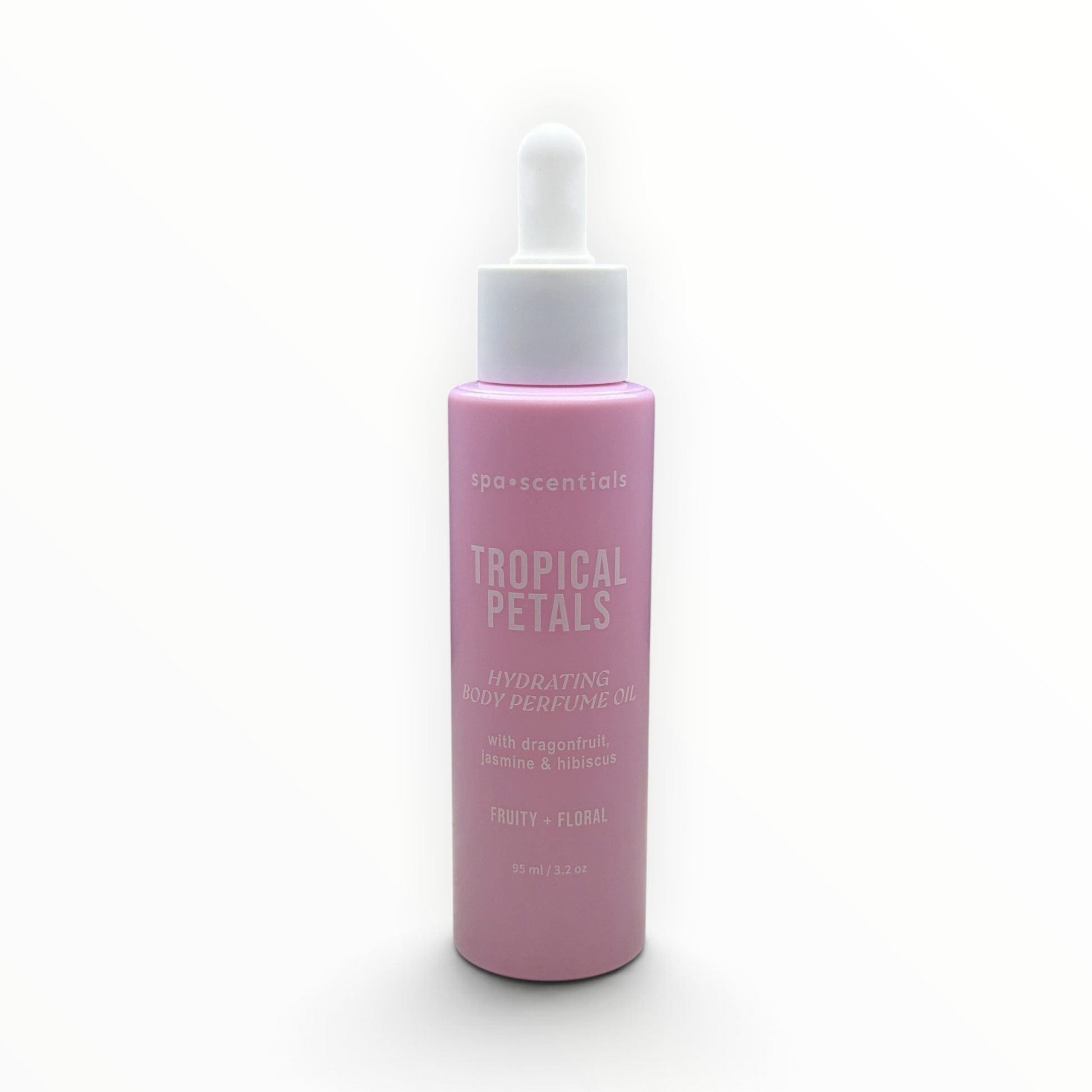 spa·scentials Tropical Petals Hydrating Body Perfume Oil 3.2 fl oz dropper bottle