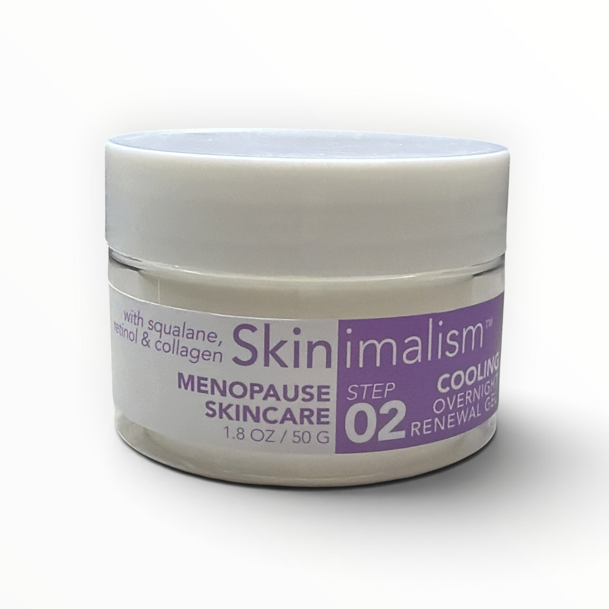 Skinimalism Cooling Overnight Renewal Gel with retinol, squalane, and hydrolyzed collagen, 1.8 oz jar
