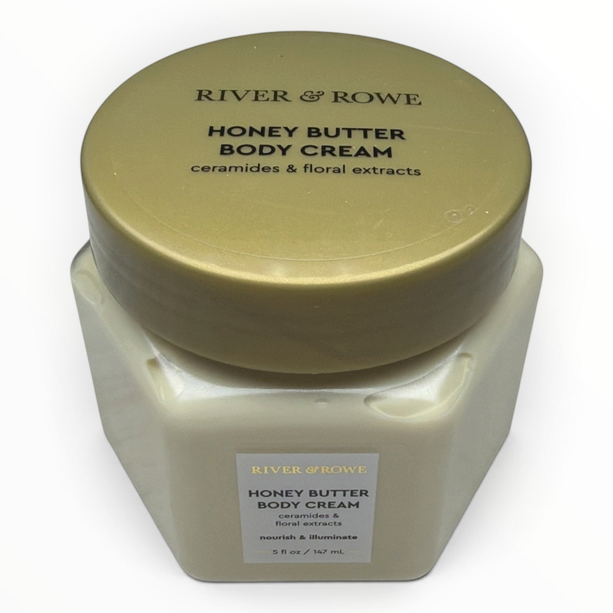 River & Rowe Honey Butter Body Cream with ceramides and floral extracts 5 fl oz jar