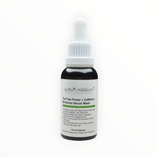 Skin Nutrition Botanicals Tea Tree Power + Caffeine + B5 Revive Serum Mask 1 fl oz bottle